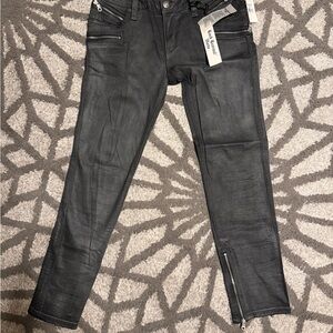 NWT. Rock Revival Women's Black Moto Skinny Jeans Size 31
